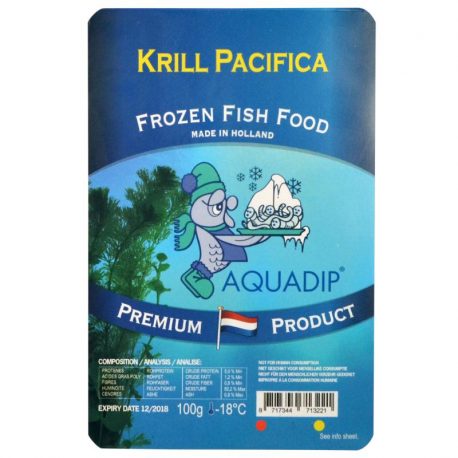 Packaging for the frozen food krill pacifica