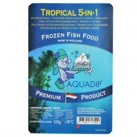 A mixed packet of frozen fish food for almost any type of freshwater fish