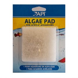 A range of algae cleaning pads both hand held and on a stick by API for cleaning your acrylic or glass aquarium