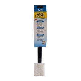 An extra long and extra strong algae scraper for your acrylic or glass aquarium amde by api