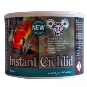 Instant Cichlid salts for treating and buffering water in African cichlid Aquariums