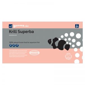 Gamma Krill Superba 250g a highly nutritious frozen food for larger aquarium fish in an easy to store slice