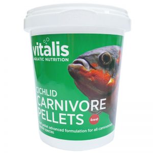 Vitalis Cichlid Carnivore Pellets 300g are designed for American and African cichlid tropical fish